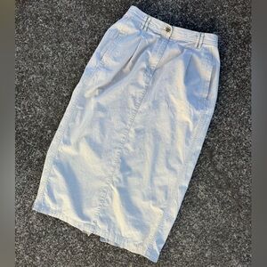 Vintage Liz Wear tan / khaki style mid length skirt 100% cotton women’s small